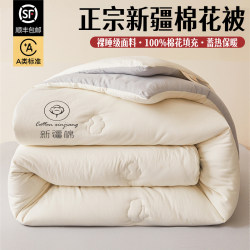 Xinjiang 100% Cotton Quilt, Winter Quilt, All-Cotton Spring and Autumn Quilt, Thickened Warm Quilt Core for Winter, Single-Person Cotton Batting