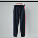 Tb sweatpants ຄລາສສິກສໍາລັບຜູ້ຊາຍແລະແມ່ຍິງຄູ່ຜົວເມຍ knitted ຝ້າຍບໍລິສຸດວ່າງກາງເກງກິລາປົກກະຕິ webbing spliced pants ຍາວພາກຮຽນ spring ແລະດູໃບໄມ້ລົ່ນ