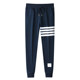 Tb sweatpants ຄລາສສິກຜູ້ຊາຍແລະແມ່ຍິງກາງເກງຂາຍາວປົກກະຕິພາກຮຽນ spring ແລະດູໃບໄມ້ລົ່ນຝ້າຍ summer ບາງ leggings ສີ່ເສັ້ນດ່າງ sweatpants