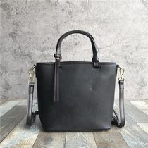 ~ Head Layer Cow Leather ~ Vegetable Basket Bag Outlet Korea Foreign Trade Factory Tailstock Soft Leather Diagonal Satchel Fashion Light Girl Bag