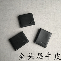 Wallet Man Foreign Trade Export Company Original Single Special Cabinet Withdrawal Cabinet Lower Shelf Two Fold Cards Baotou Layer Lychee Veins Zero Wallet