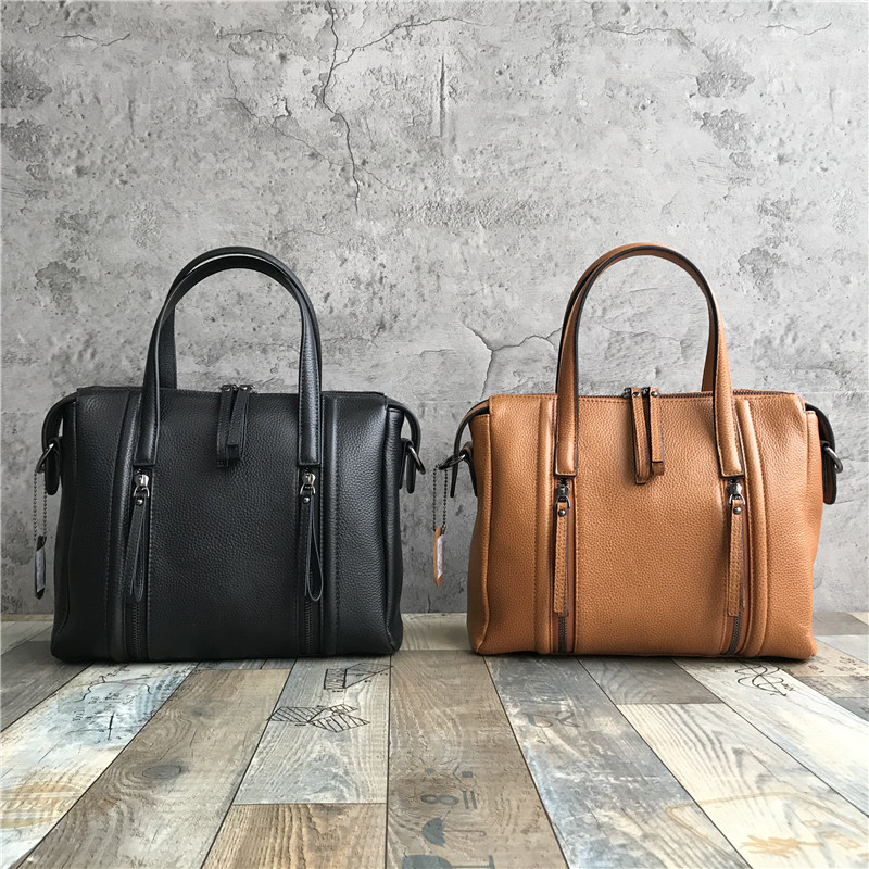 Foreign trade export Yu single bag Withdrawal Cabinet Tailstock Calf Leather Autumu Winter Large Space Soft Leather Temperament Woman Bag Slanted Satchel Handbag
