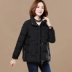Tháng 9 Momo 2018 thu đông mới áo khoác nữ màu trơn, áo khoác cotton ấm áp phiên bản Hàn Quốc của quần áo độn bông dày áo phao nữ trung niên đẹp Bông