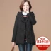Tháng 9 Momo 2018 mùa thu và mùa đông mới cho phụ nữ thường có mũ trùm đầu bằng vải cotton dày của Hàn Quốc áo khoác phao nữ dáng dài Bông