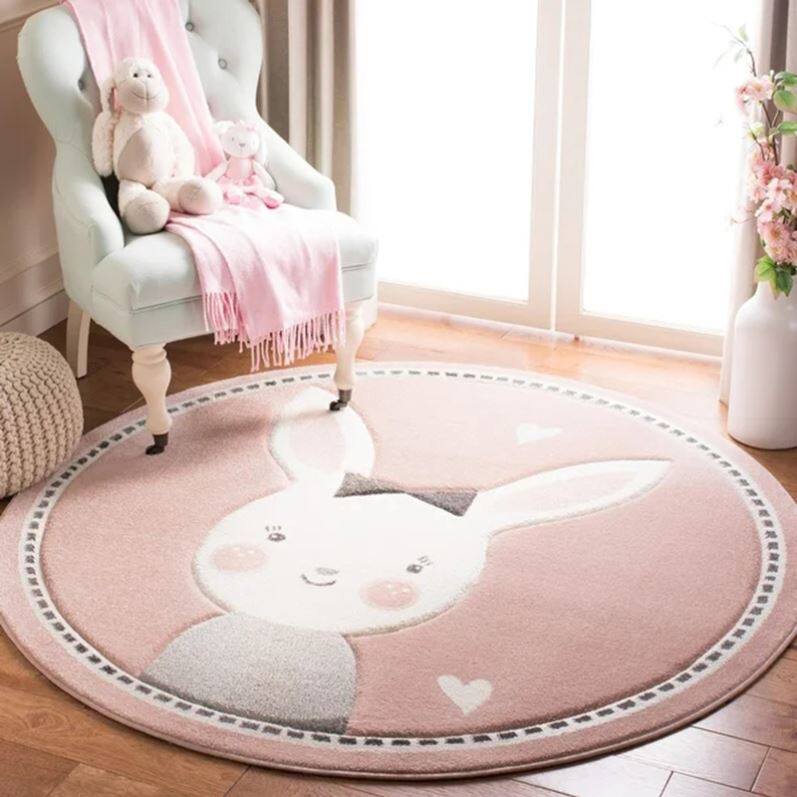 Round living room cradle bedroom computer seat tent mattress girl children's room cartoon anti-slip thickness carpet