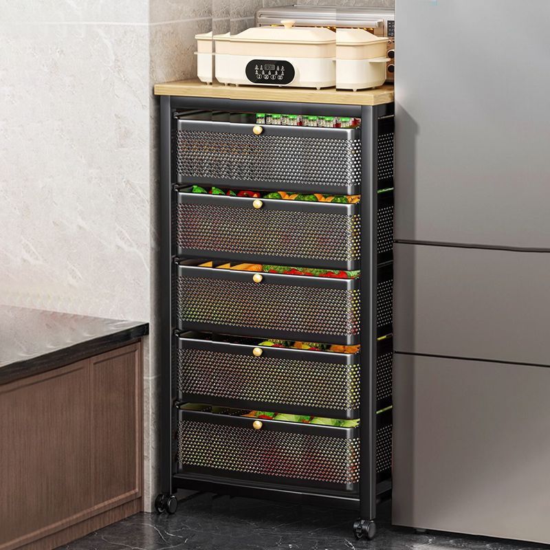 No-Assembly Kitchen Storage Rack, Vegetable Storage Rack, Multi-Layer Pull-Out Fruit and Vegetable Rack, Gap Refrigerator Side Storage Shelf No-Assembly Kitchen Storage Rack, Vegetable Storage Rack, Multi-Layer Pull-Out Fruit and Vegetable Rack, Gap Refrigerator Side Storage Shelf