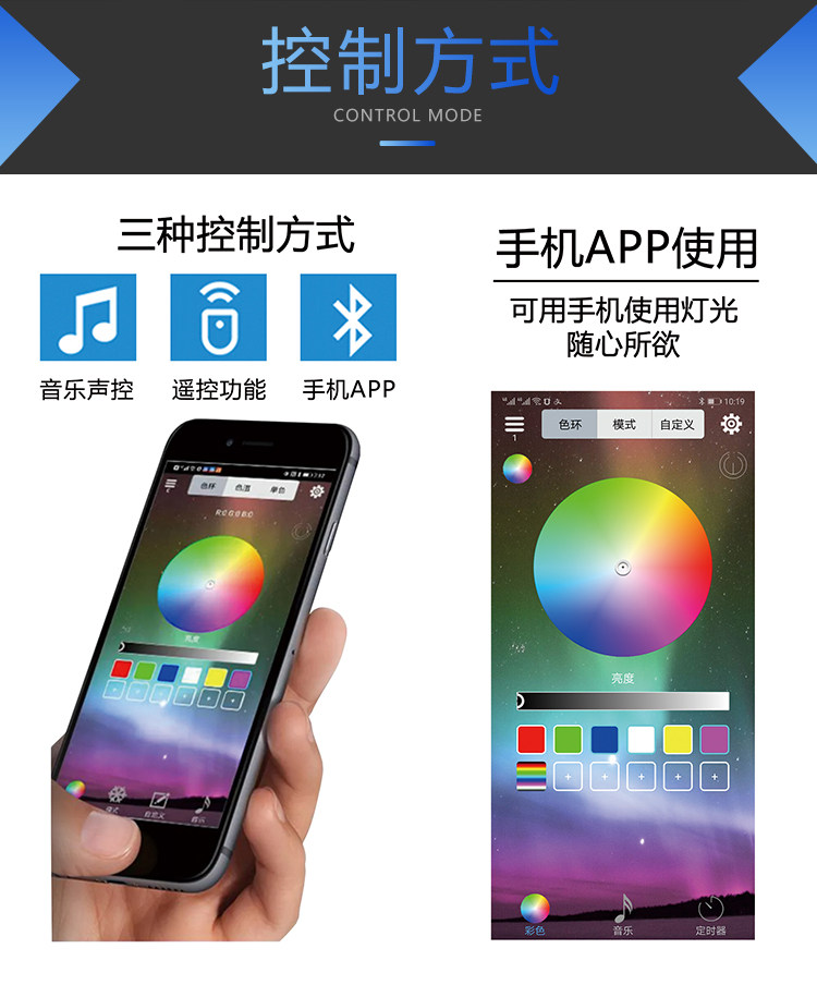 12V two-color flashing same color meteor machine car star sky top modification LED car all over the sky star fiber light source device