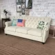 [Gió Âu và Mỹ] Đất nước Mỹ mix and match phong cách nội thất cotton kéo khóa lưng cao ba ghế sofa vải kết hợp - Ghế sô pha