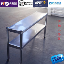 Stainless steel three or two-story milk tea shop table top shelf workbench countertop stand kitchen storage shelf