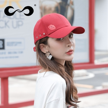 Tide brand S cap female spring summer bow ribbon ribbon Korean version of Joker baseball cap ins tide small Net Red Hat