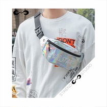 Tide brand S running bag men and women new Hong Kong style fashion print shoulder bag ins Korean shoulder bag casual leather chest bag