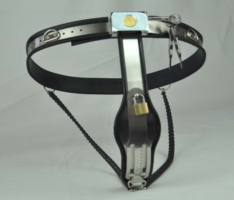 Full adjusted female with new Y type stainless steel virginity belt lock sinus bolt Black Emmy Spice Toy SM