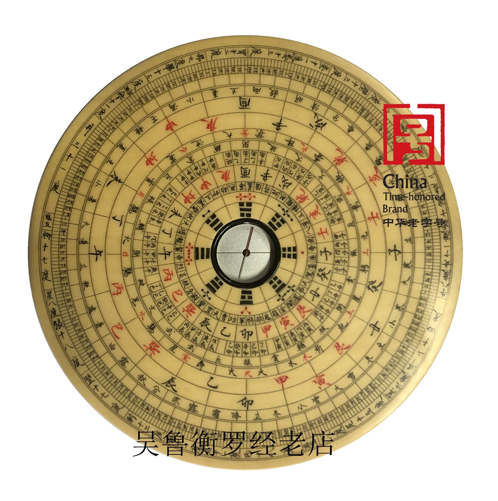 Wanan Compass Wu Luheng Compass Pure handmade wooden Feng Shui 7-inch ternary plate tiger bone wood black lacquer box