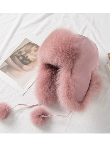 Новая шляпа женщина осень и зимняя корейская лиса мао Leifeng Шляпа Tide Fur Hat Hat Ski Ski Women Hat Hat Hat шляпа