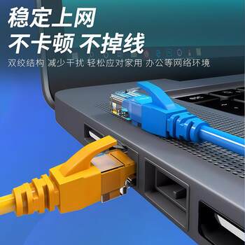 Network Cable for Home Use, Category 6A, Gigabit Router, High-Speed Computer Broadband, Category 5 Outdoor Surveillance Network Cable, 5m