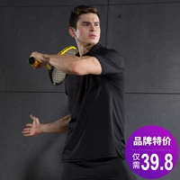 Fan Stik Fan Stik người đàn ông mới đào tạo nhanh chóng khô thoáng khí áo sơ mi polo ngắn tay thể thao nam ngọn áo polo nữ tay lỡ