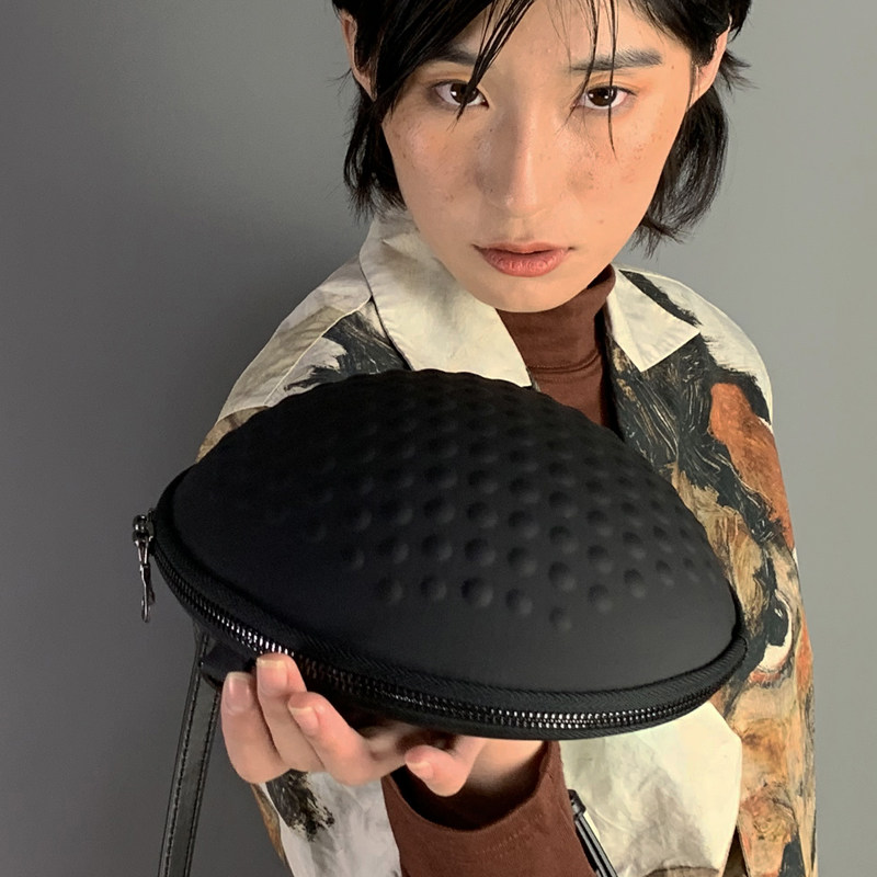 ZGUI Paper Ghost Original 3D Hemispherical New Single Shoulder Messenger Bag Women's Small Bag Fashion Cute Small Round Bag Women's Bag