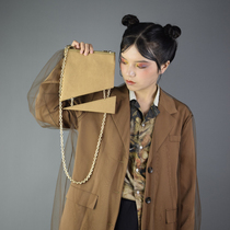 ZGUI paper ghost original design Kraft paper niche mini shoulder crossbody female chain mini bag lipstick envelope