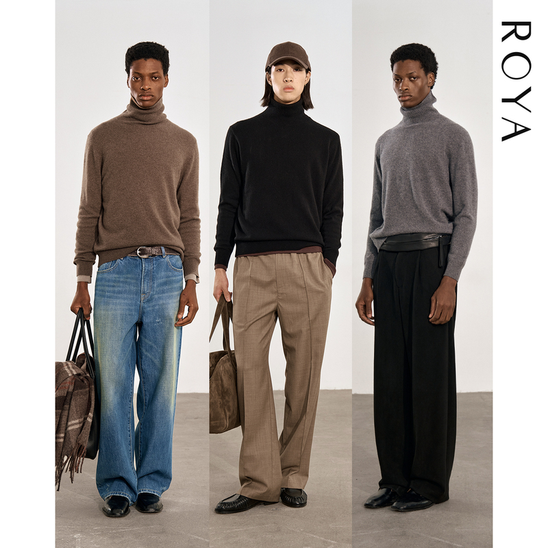 Roya丨100% Cashmere Turtleneck Sweater 15.3μm Cashmere Knitwear Soft and Warm Inner Layer for Men in Autumn and Winter Roya丨100% Cashmere Turtleneck Sweater 15.3μm Cashmere Knitwear Soft and Warm Inner Layer for Men in Autumn and Winter