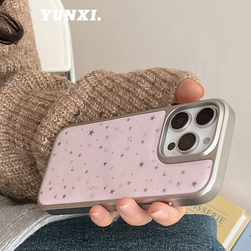 Korean Style ins Sweet Pink Star Phone Case Suitable for Iphone17Promax Apple 16Plus 13Pro New Model 15 Niche 14 Simple 13 Girly Style 14Promax Full Protection Cover Korean Style ins Sweet Pink Star Phone Case Suitable for Iphone17Promax Apple 16Plus 13Pro New Model 15 Niche 14 Simple 13 Girly Style 14Promax Full Protection Cover