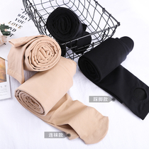 Pregnant women add velvet leggings stockings Autumn and winter step on the foot even the foot stretch thin leggings Pregnancy light leg artifact