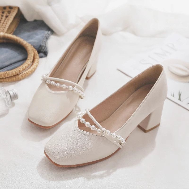 Brand Special Offer 2026 Spring New Mary Jane Shoes Internet Celebrity Evening Shoes to Match Skirts High Heel Chunky Heel Single Shoes for Women Brand Special Offer 2026 Spring New Mary Jane Shoes Internet Celebrity Evening Shoes to Match Skirts High Heel Chunky Heel Single Shoes for Women