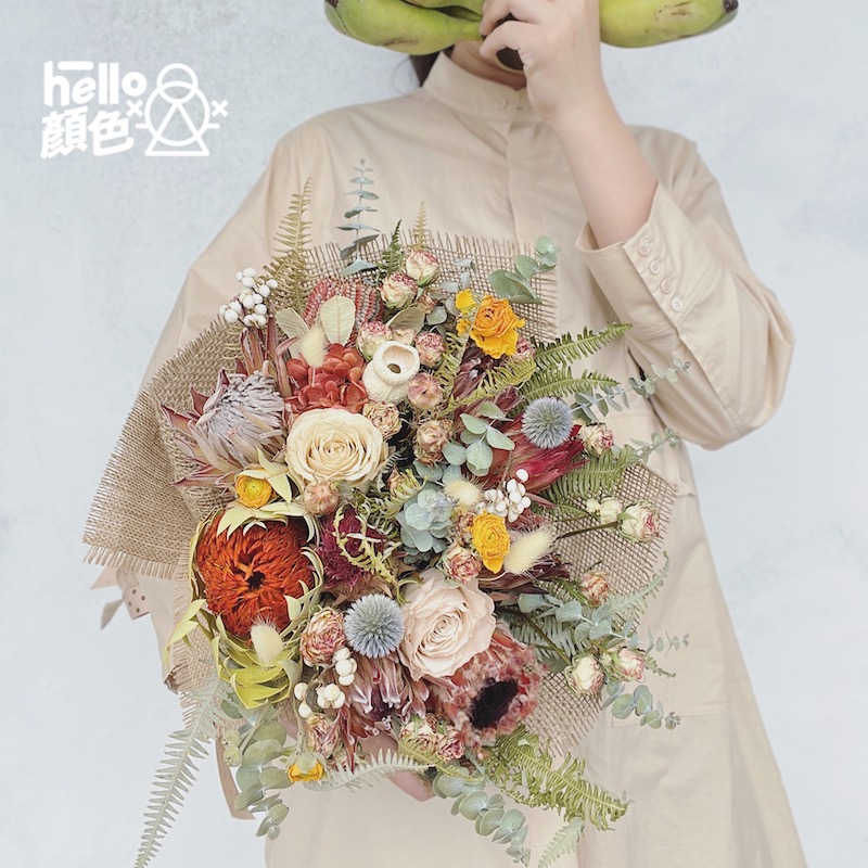 輸入ドライフラワー、プリザーブドフラワー、サマーブリーズ、本物の花、エクアドル産のバラ、ミックスブーケ、誕生日や教師の日用の花