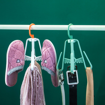 Balcony shoe rack artifact multifunctional clothes hanging rack adhesive hook sandals outdoor indoor drying rack home