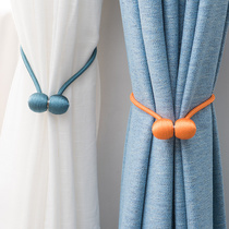 Creative curtain strap hanging ball European living room bedroom pair of magnet fixed buckle flower clip drawstring Curtain strap rope