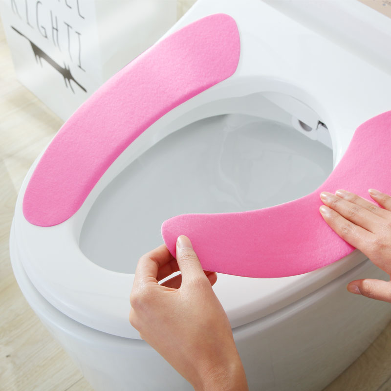 Autumn and winter toilet sticker cushion adhesive toilet cover sticker toilet seat Household toilet waterproof children small baby square