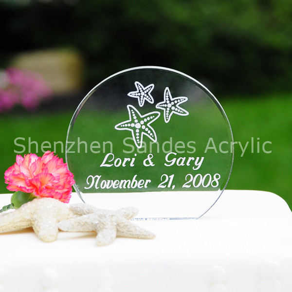 Acrylic round transparent plexiglass cake decoration brand ornaments manufacturers custom direct sales welcome to customize
