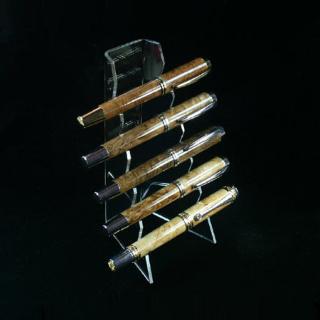 Can be booked 5 Pens Show Show Transparent Organic Glass Pen Shelf Exhibition with pencil pen paintbrush Show frame