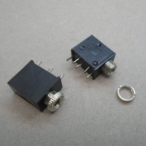 3 5mm headphone socket audio mother seat with nut 5 feet with switch