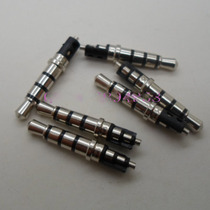 3 5MM headphone plug single head four sections black plastic copper 4 5 discs