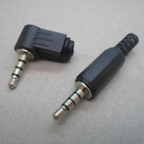 3 5mm 4-section four-section connector headset repair Connector 3 5 welding Connector 3 5 three-ring four-section plug elbow