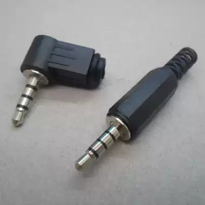3 5mm 4-section four-section connector headset repair Connector 3 5 welding Connector 3 5 three-ring four-section plug elbow