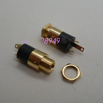 All copper gold-plated 3 5 headphone socket dual-channel stereo mother Holder 3 5mm audio socket with threaded female head