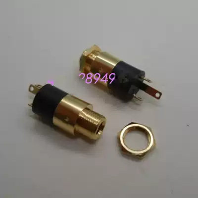 All copper gold-plated 3 5 headphone socket dual-channel stereo mother Holder 3 5mm audio socket with threaded female head
