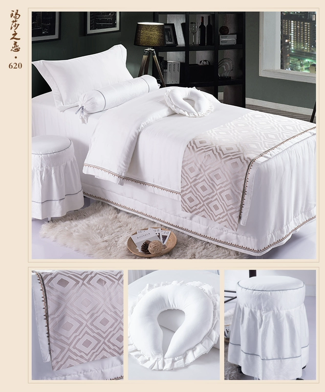 Festoons quay Beauty khăn trải giường denim bedspread vẻ đẹp giường massage thẩm mỹ viện nhỏ gọn dành riêng gia đình bốn custom-made - Trang bị tấm