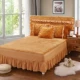 Phương pháp Levin cashmere ấm mùa đông giường bông giường váy Coral bông giường dày Li mảnh bìa tay áo flannel đầu giường - Váy Petti