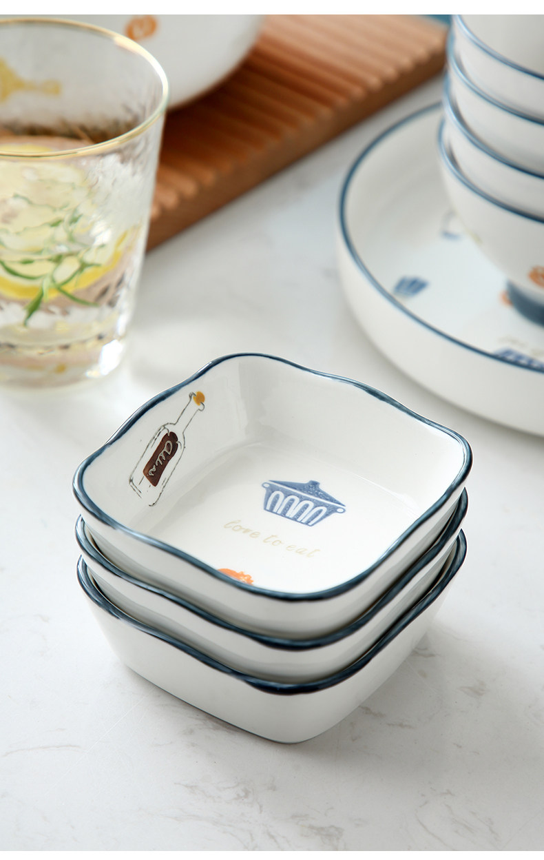 盘子套装ins风陶瓷碗筷碟家用北欧网红餐具北欧餐盘创意碗盘组合详情16