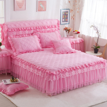 Padded bed skirt Single thickened bedspread bed cover Korean version Princess bed cover Non-slip bedspread bed skirt 1 8m