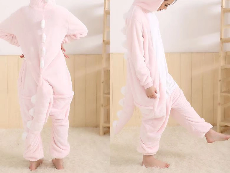 Mùa thu và mùa đông phim hoạt hình jumpsuit khủng long động vật Stie Alan đôi tay dài đồ ngủ nam và nữ dịch vụ nhà vệ sinh