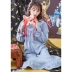 Váy ngủ nữ mùa xuân và mùa thu nữ dịch vụ nhà kích thước lớn lỏng lẻo ren vải cotton một mảnh đồ ngủ phụ nữ tay áo dài Đêm đầm