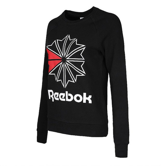 Reebok STARCRESTCREWNECK ໃຫຍ່ LOGO ແຂນຍາວແມ່ຍິງ sweatshirt pullover 4713