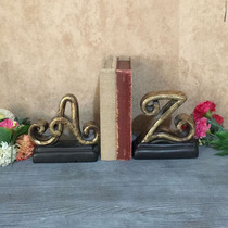 Book room Living room Xuanguan Desktop Furnishing Bookshelf Book Clip American Countryside Letters Styling Book Lieutenants books rely on book stoppages