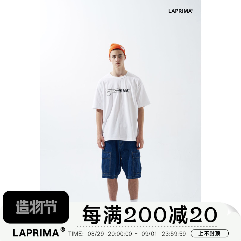 LAPRIMA Lap DENIM JUNGLE SHORTS Denim Tooling Pocket Shorts 20SS Bare