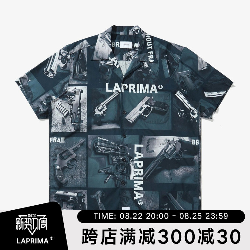 LAPRIMA Lap Guns Shirt Hawaii island Wind themed short sleeve casual flower shirt 20SS