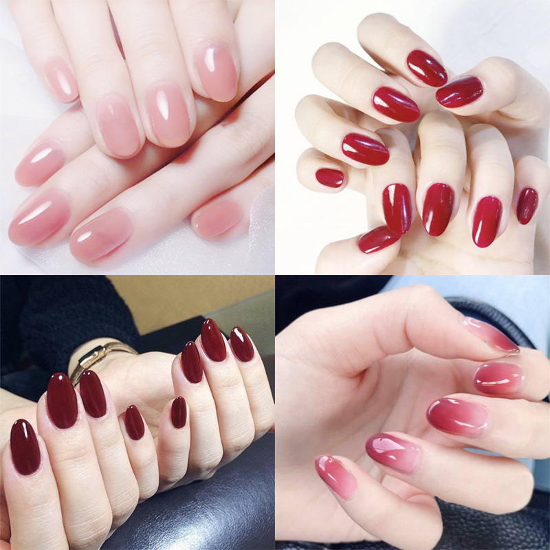Free Shipping Fake Nail Patches Jelly Pink Round Internet Celebrity Wearable Manicure Bride Long Style 24 Pieces Detachable Finished Nail Pieces Free Shipping Fake Nail Patches Jelly Pink Round Internet Celebrity Wearable Manicure Bride Long Style 24 Pieces Detachable Finished Nail Pieces