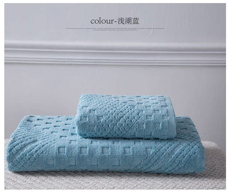 LENCIER Lanxu Tóm tắt Line Jacquard Thiết kế Cotton Khăn mặt dày 2 gói Ezer - Khăn tắm / áo choàng tắm khăn mặt hàn quốc